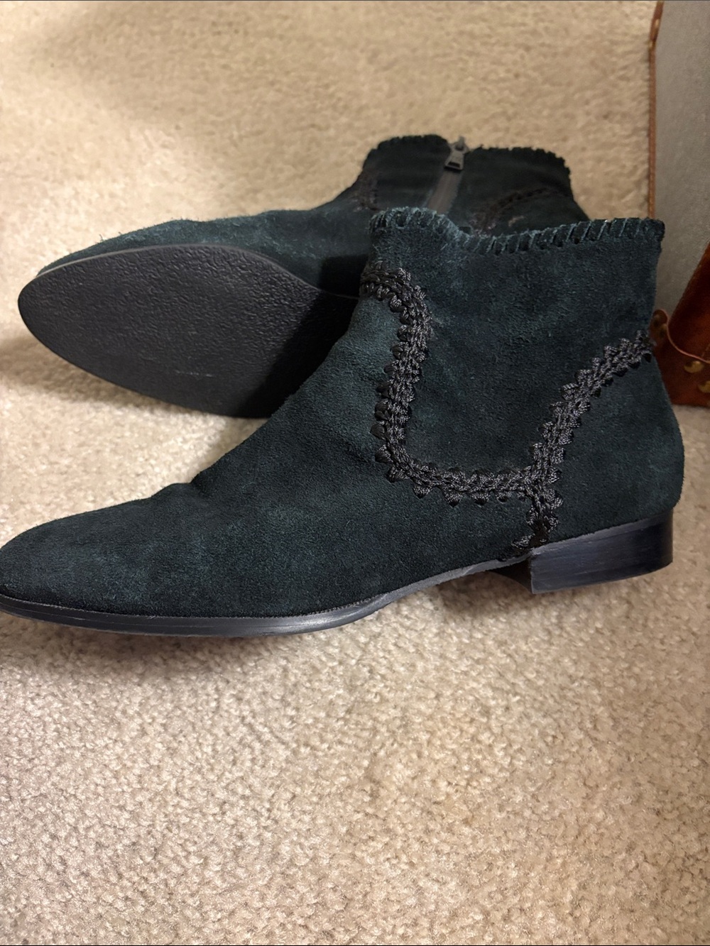 Jack Rogers Dark Black Suede Ankle Booties